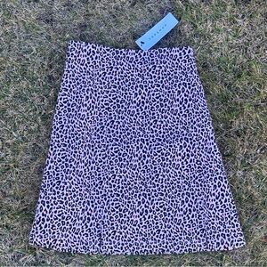 Topshop Pink Leopard Trashy Y2K Animal Print Slit ASOS Stretchy Band Mini Skirt